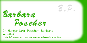 barbara poscher business card